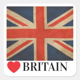 Liebe Britian Protest-Aufkleber Quadratischer Aufkleber
