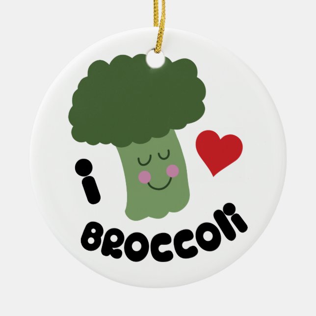 Liebe Broccoli Keramik Ornament (Vorne)