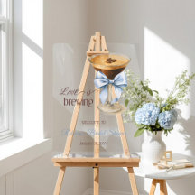 Liebe brodelt Blue Bow Kaffee Brautparty