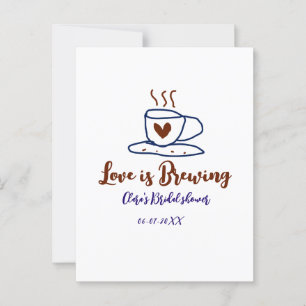 Liebe brodelt braune blaue Brautparty Namen hinzuf Postkarte