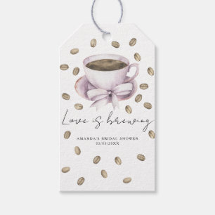 Liebe brodelt Brautparty Bow Coffee Geschenkanhänger