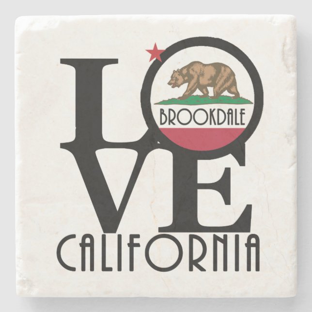 LIEBE Brookdale Kalifornien Steinuntersetzer (Vorderseite)