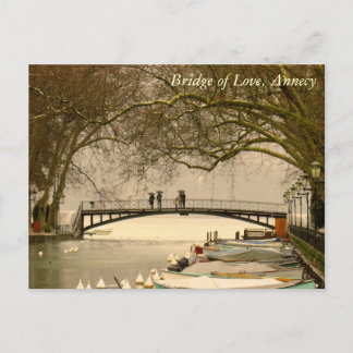 Liebe-Brücke, Annecy, Frankreich Postkarte