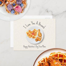 Liebe Brunch Chicken & Waffel Valentine