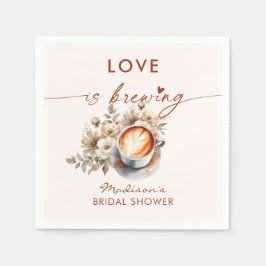 Liebe brütet Brautparty aus Blumenkaffee Serviette