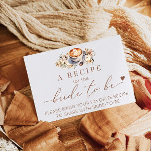 Liebe brütet Kaffee Boho ein Rezept Begleitkarte