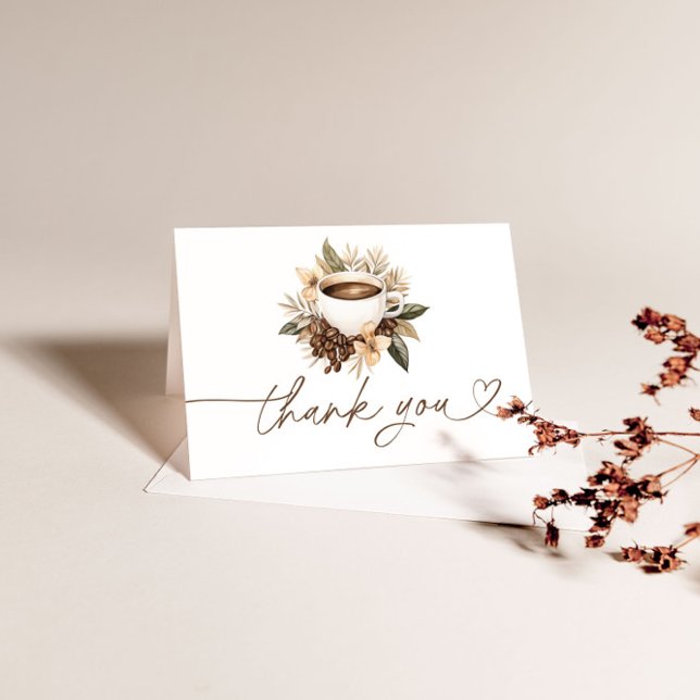 Liebe brütet Kaffee-Brautparty Dankeskarte (Von Creator hochgeladen)