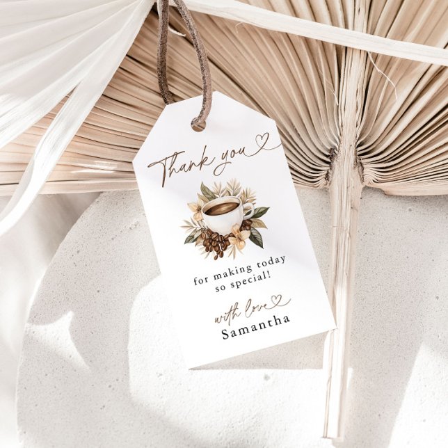 Liebe brütet Kaffee-Brautparty Geschenkanhänger (Von Creator hochgeladen)