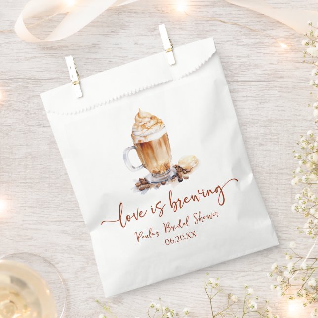 Liebe brütet Kaffeebohnen Brautparty Geschenktütchen (Ausgeschnitten)