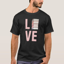 Liebe Bücher Buch Nerd Literarische Gestaltung T-Shirt