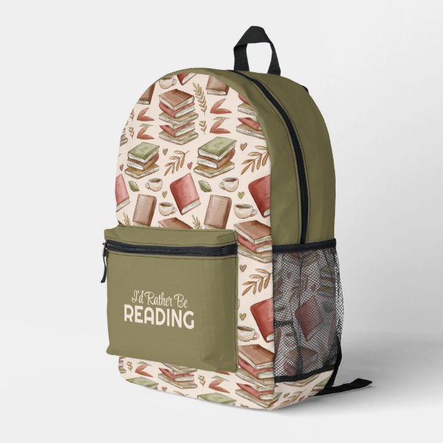 Liebe Bücher lesen Bedruckter Rucksack (Rückseitige Ecke Rechts)