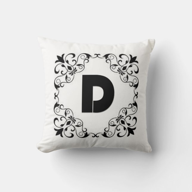 Liebe Buchstaben "D" Kissen (Vorderseite)