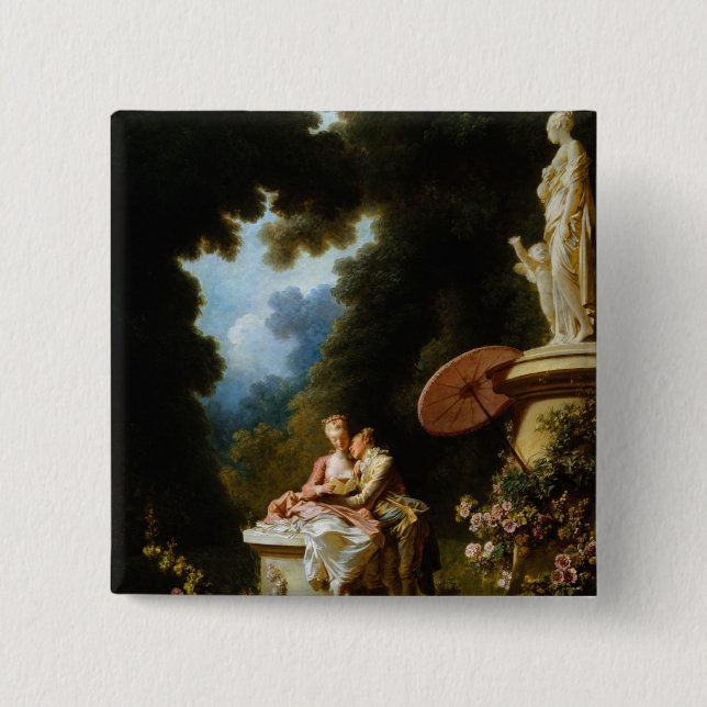 Liebe-Buchstaben durch Jean Honore Fragonard Button (Vorderseite)