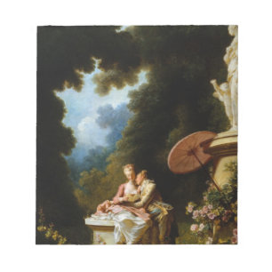 Liebe-Buchstaben durch Jean Honore Fragonard Notizblock
