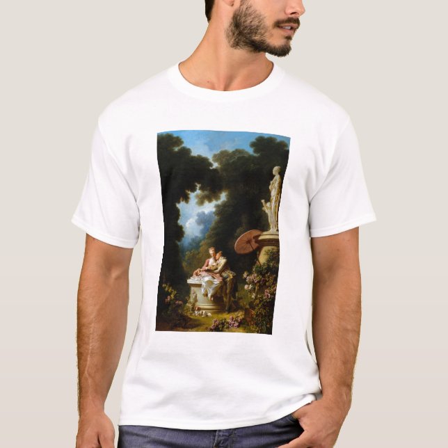 Liebe-Buchstaben durch Jean Honore Fragonard T-Shirt (Vorderseite)