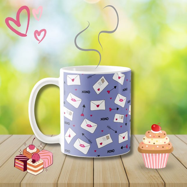 Liebe Buchstaben, Herz Pfeile und Xoxo Kaffeetasse (Von Creator hochgeladen)