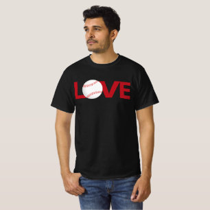 Liebe-Buchstaben-T - Shirt in Rot-Weiß