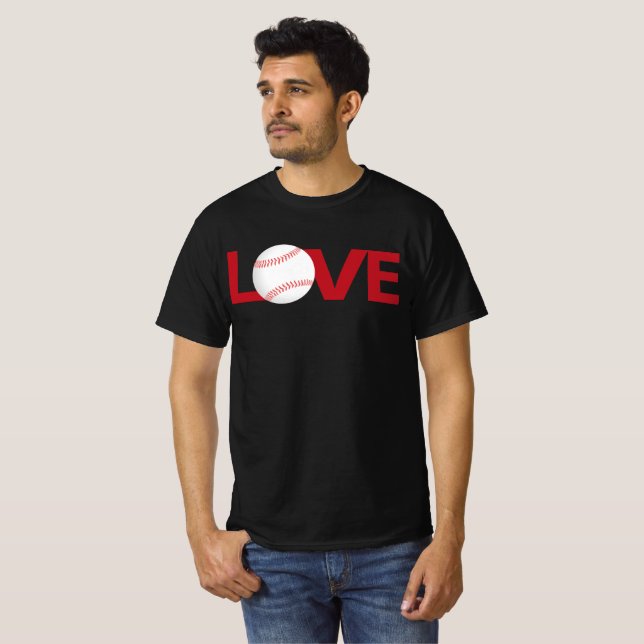 Liebe-Buchstaben-T - Shirt in Rot-Weiß (Vorne ganz)