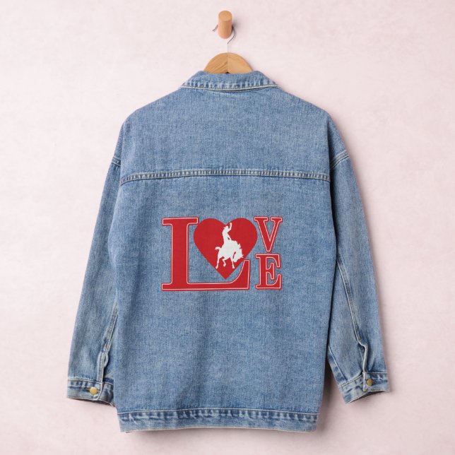 Liebe Bucking Horse Herz Jeansjacke (Hangar)