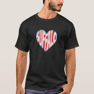 LIEBE BUFFALO NY New York 716 Retro-Herzstadt Buff T-Shirt
