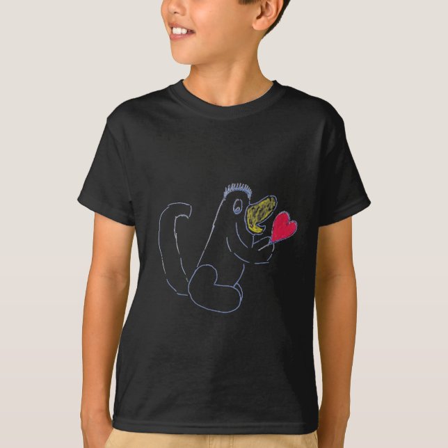 Liebe Bug Children's Black T - Shirt (Vorderseite)