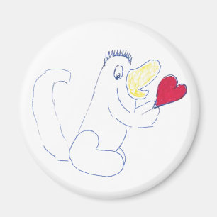 Liebe Bug Circle Magnet
