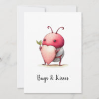 Liebe Bug Funny Illustration mit Herzfarbe