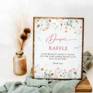Liebe Bug Garden Wildblume Windeln Raffel Poster