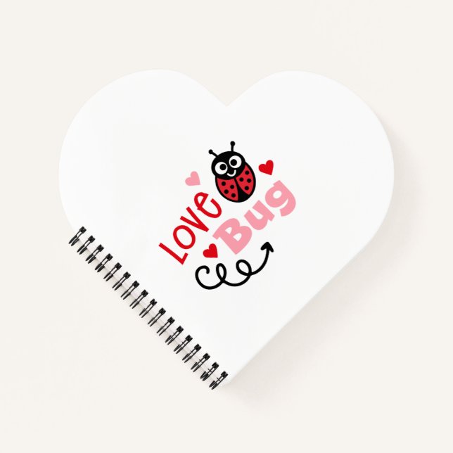 Liebe Bug Ladybug Notebook Notizbuch (Vorderseite)