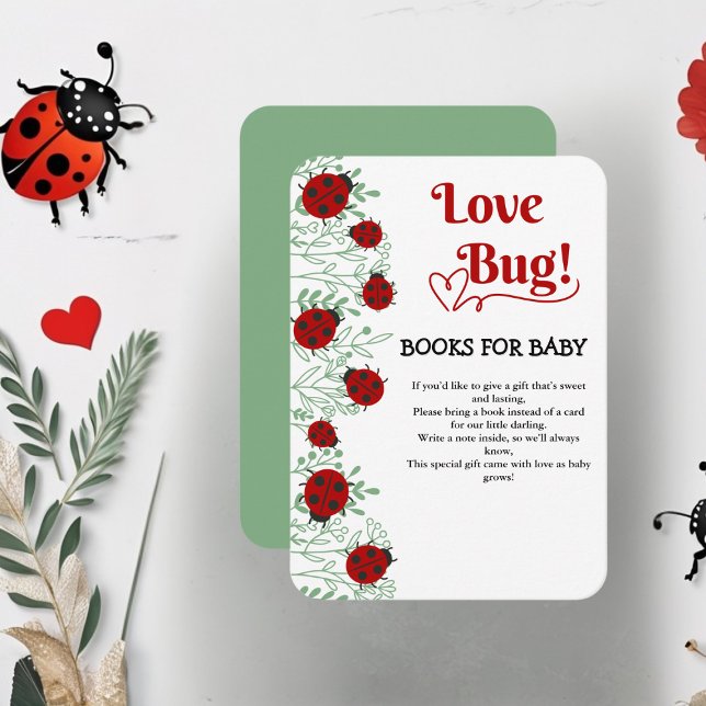 Liebe Bug Minimalistisch Baby Dusche Begleitkarte (Von Creator hochgeladen)