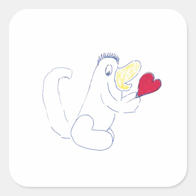 Liebe Bug Square Stickers (Vorderseite)