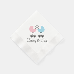 Liebe-Buggyen verbinden Baby-Duschen-Servietten, Serviette