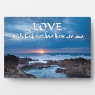 Liebe Builds Bridges plaque Fotoplatte