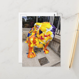 Liebe Bulldogge Postkarte