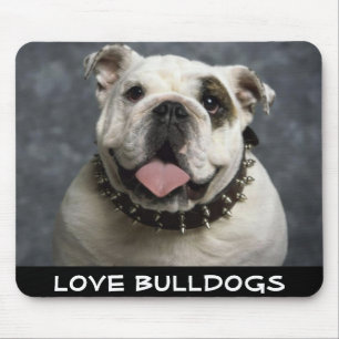 Liebe Bulldogge Welpe Hund Mit Stachelhalsband Mau Mousepad