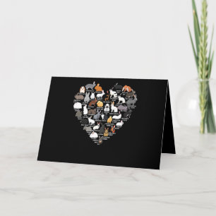 Liebe Bunnies Funny Rabbit Heart Karte
