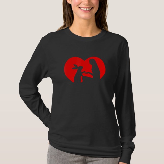 Liebe Bunnies Herzblut Bunny Rabbit Sonniges Herz T-Shirt (Vorderseite)