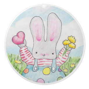 Liebe Bunny Knopf Keramikknauf