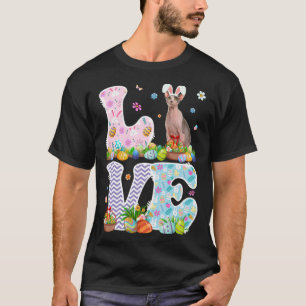 Liebe Bunny Sphynx Katze & Oster-Eier-Korb Ostern  T-Shirt