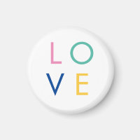 LIEBE bunt valentinische Typografie