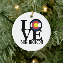 LIEBE Burlington Colorado Keramik Ornament