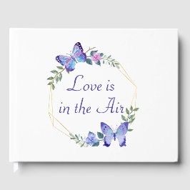 Liebe Butterfly Aquarell Butterfly Blue Wedding Gästebuch