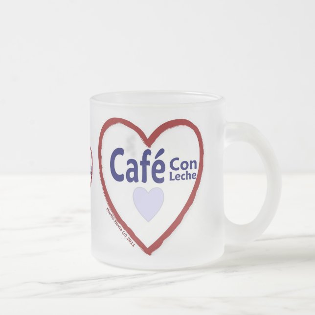 Liebe Café Con Leche - Mattierte Tasse (Rechts)