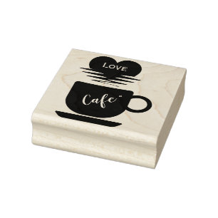 Liebe Café" Gummistempel