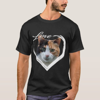 Liebe Calico Kitty Callie Cat Lover T-Shirt