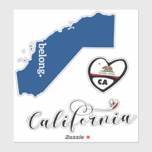 Liebe California, 3 Designs, Die Stickers schneide Aufkleber