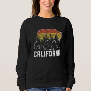 Liebe California Retro Vintag Cali Pride Bear Sonn Sweatshirt