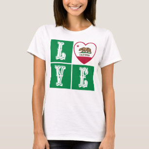 Liebe California State Flag Herbst Prix T-Shirt