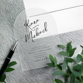 Liebe Calligraphy Wedding B&W Arch ID940 Acryleinladungen
