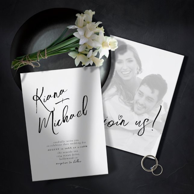 Liebe Calligraphy Wedding Foto B&W ID940 (Von Creator hochgeladen)